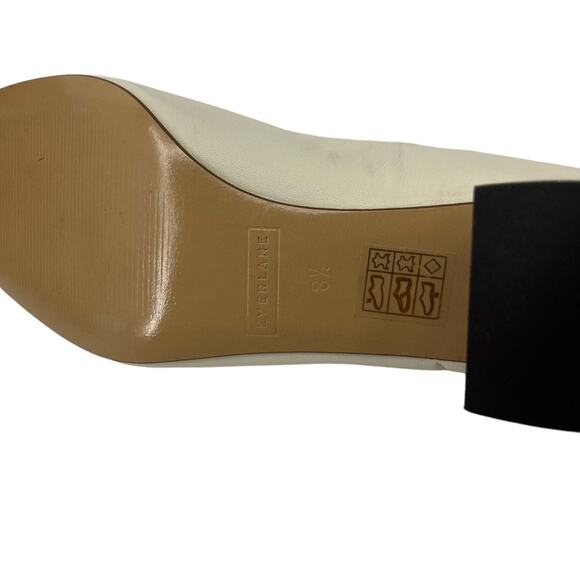 EVERLANE The Day Heel White Bone Stacked Shoes Slip On Italian Leather 8.5 NEW - Picture 12 of 14